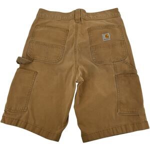 Men's Hickory Carhartt Rugged Flex Relaxed Fit Canvas Utility Work Shorts Sz 30